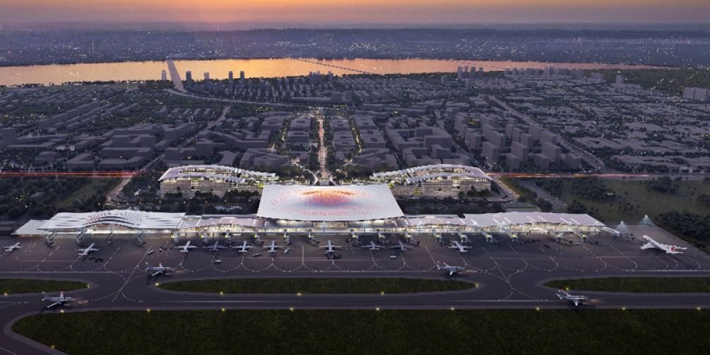 The smoke blowout test of ETFE air-pillow membrane structure in Linyi Qiyang Airport terminal was successful