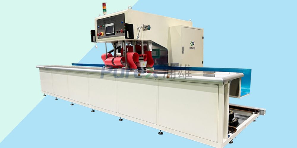 Fully automatic rail-mounted PVC film material heat sealing machine