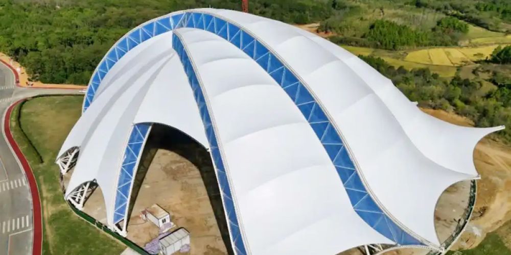 Maintenance of PTFE/PVC membrane buildings